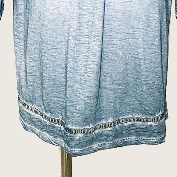 Style&co. Mock Denim Drawstring Shirt - Picture 7 of 9